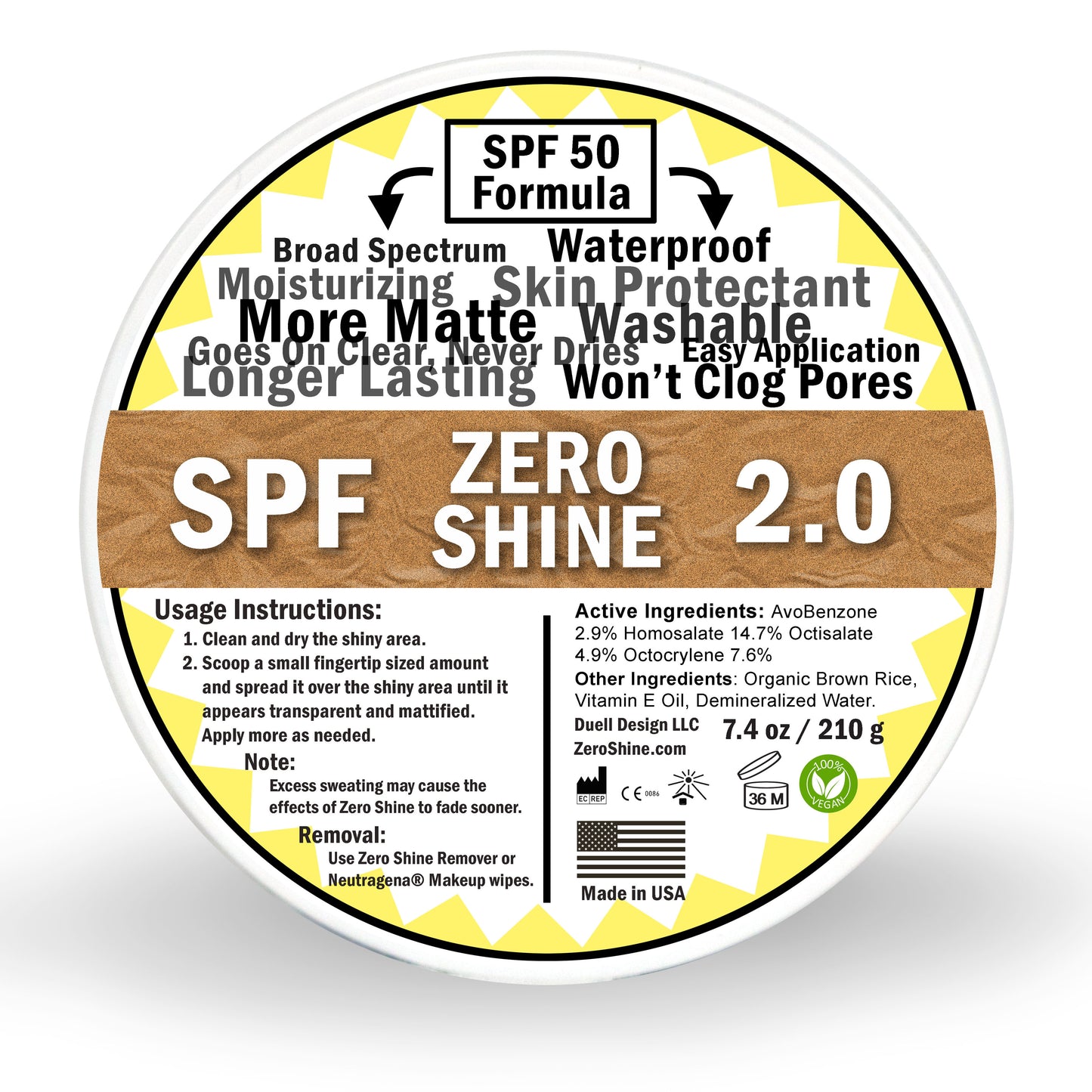 Zero-Shine 2.0 Matte Scalp Balm with SPF 50 (Large-7.4oz)